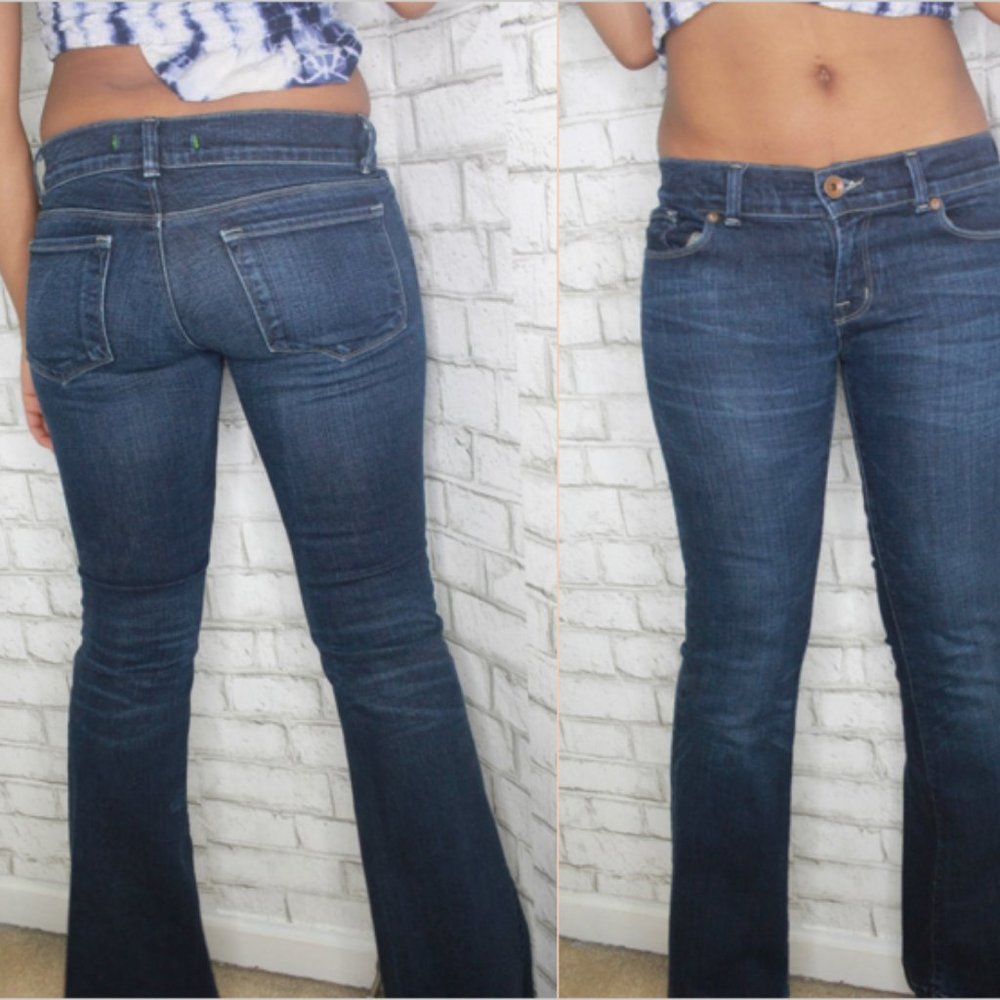 Y2K Dark Wash Low Rise Jeans